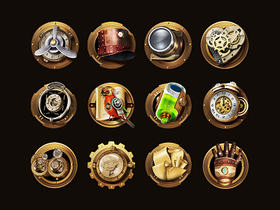 Steam Punk II app game gui icon mechanical punk steam steamage steampunk