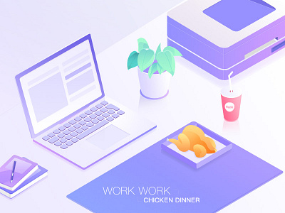 Work time chicken coca desktop dinner macbook overtime word