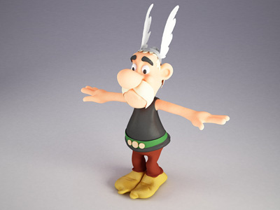 3d Asterix - Work In Progress 3d cartoon model