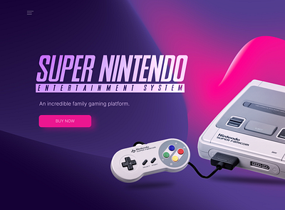 Super Nintendo Landing Page design landing page nintendo snes ui