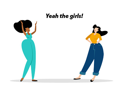 Yeah The Girls! chixxx female girl power girls illustration illustrator international womens day lady women