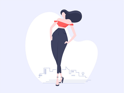 City Gal building character character design characters city cityscape design fashion female female character hairstyle illustration illustrator lady woman