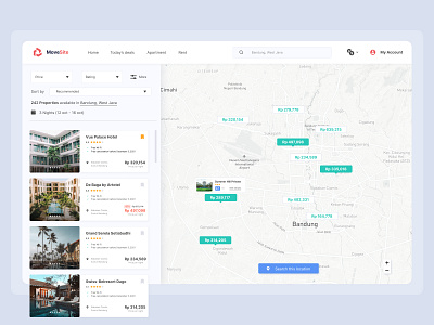 Travel web dashboard concept