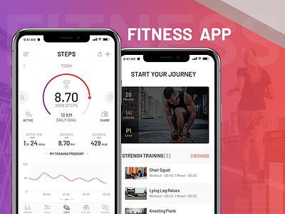 Fitness App fitness health ios ios app ui ux workout