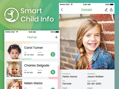 Smart Child Info iOS App child app ios app iphone app ngo ui ux