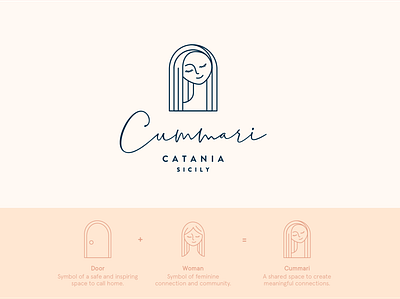 Cummari brand identity design emblem icon illustration logo