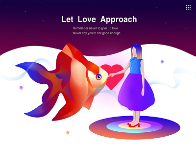 Let love approach illustration web