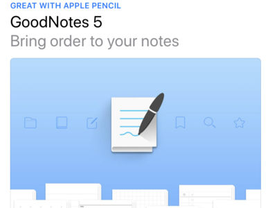 GoodNotes 5 on AppStore appstore ipad logo productivity