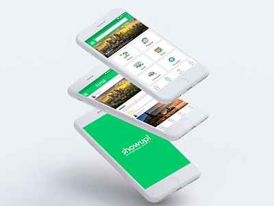 Showup android mobile app user experience user interface