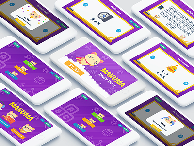 Makuma Belajar Huruf android creative game game for kids game ui mobile app user interface