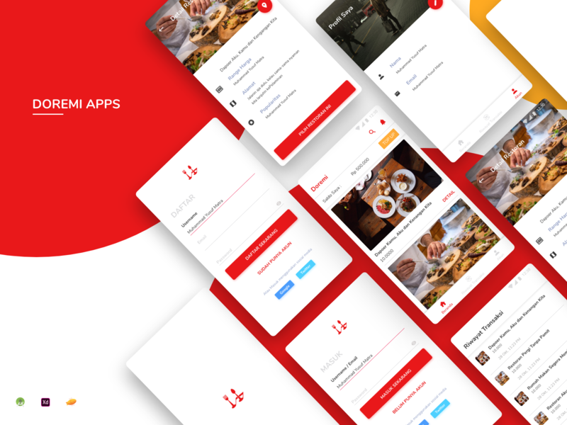 Doremi Apps android food apps food apps ui mobile app mobile app ui restaurant ui ui user experience user interface ux yusuf matra