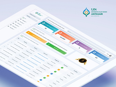 UI Dashboard Universitas Islam Negeri Antasari Banjarmasin android education app logo design mobile app mobile app design ui user experience user interface webdesign yusuf matra