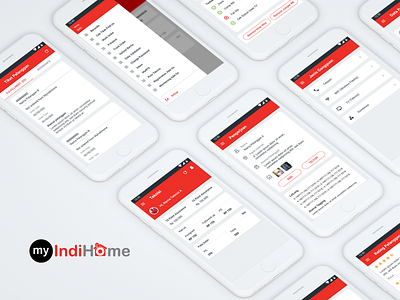 My Indihome technical mobile UI Design android indihome mobile app mobile app design telkom ui user experience user interface ux yusuf matra