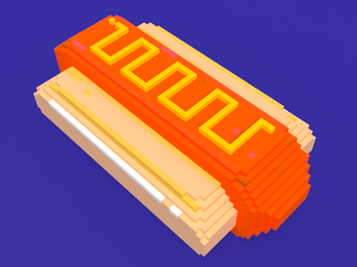 Hotdog 3d pixel