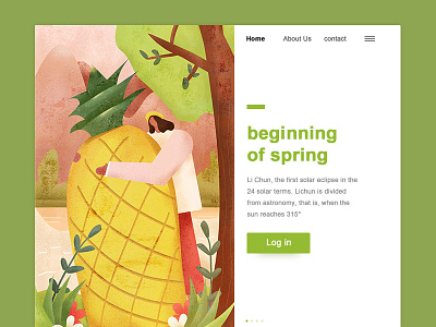 spring 24 solar terms app design illustration illustration design ui web web design