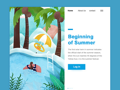 Summer 24 solar terms app design illustration illustration design ui web web design