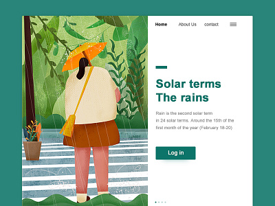 The rains 24 solar terms design illustration illustration design ui web