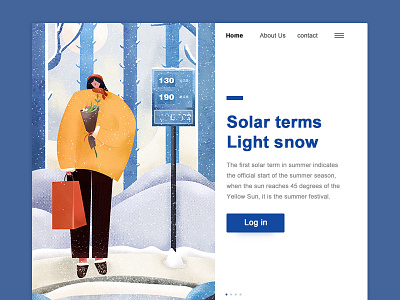 Light Snow 24 solar terms app design illustration illustration design ui web web design