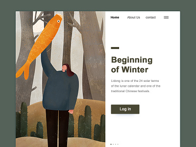 winter 24 solar terms app design illustration illustration design ui web web design