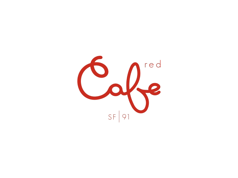 Red Cafe Branding branding calligraphy gif graphic hand lettering identity logo mark