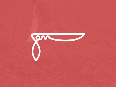 Winter Sunday Machete Concept Mark design graphic identity illustration logo