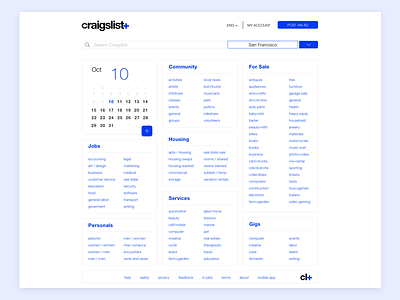Craigslist redesign craigslist minimalist product design sketch ui ux web