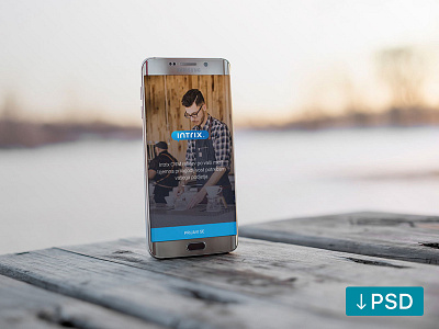 Android Phone On Wooden Table