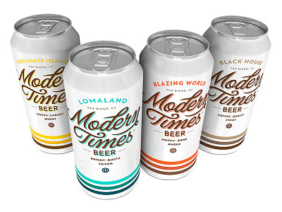 Modern Times Beer 3d beer cans chrome lighting model product render