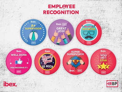 Ibex - HRBP Employee Recognition Badges badges employee employee engagement hr hrbp human resource human resources ibex mission motivation recognition