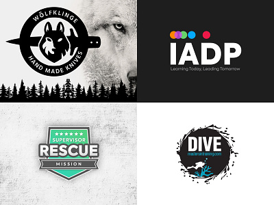 Top 4 - 2018 branding design dive golfclub human resource logo mission rescue security vector wolf