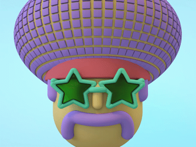 Disco Guy 3d animation cinema4d color design disco funky guy pastel