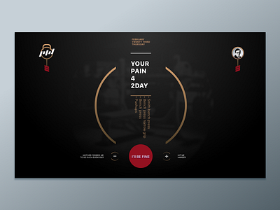 Painwonderland Desktop design desktop interface landing sport ui ux web web design