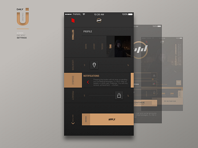 007 Painwland Settings app dailyui dark design experience interface mobile settings ui ux