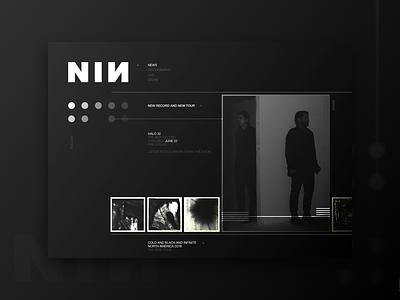 NIИ concept dark design minimal music nin ui ux web