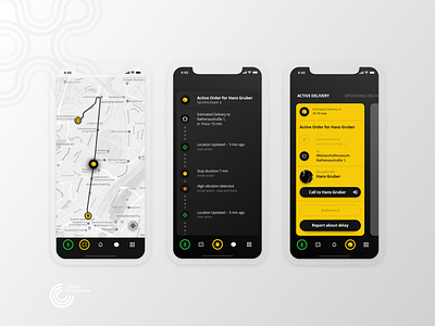 Dytrack Logistics app design car app driver app experience design interface design ios application logistics app minimalistic mobile app design ux ui voice assistant