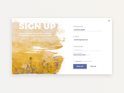 Sign Up 2x daily ui registration sign up