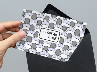 Encouraging Postcard for Great Speaker graphic design motivative pattern postcard