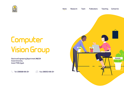 Asuit Uni. Computer Vision Group assuit computer group illustration ui ux vision website