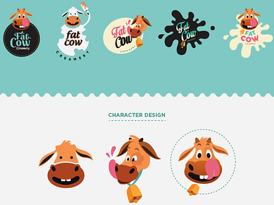 Character Design for Fat Cow Creamery