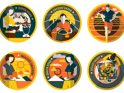 Badges for TruWeight App app badge illustration management mobile weight