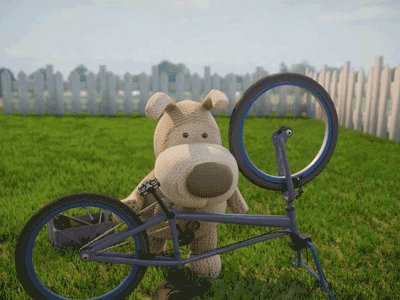 Boofle Father's Day 3d 3d modelling animation bike blender character design cute dog fathers day