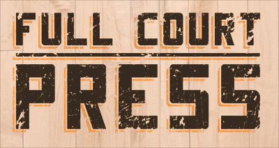Full Court Press debut shot texture typography