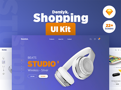Demlyk Shopping UI Kit bootstrap shopping sketch ui8 uiux web design