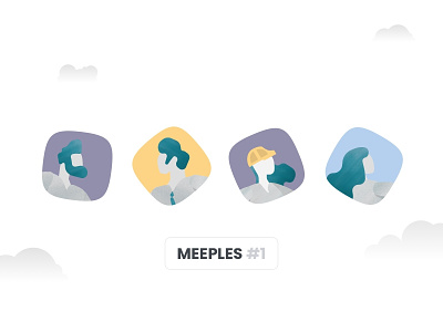Meet The Meeples charactors icons illustration personas ux