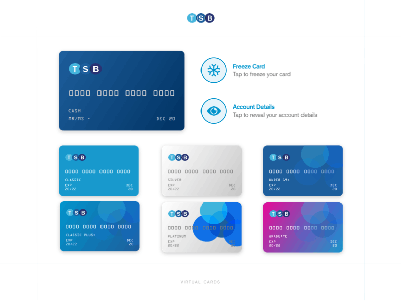 Virtual Cards banking cards ui freeze iconography icons illlustration ui design watercolor