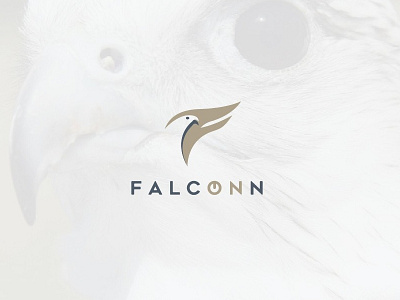 Falconn Logo bird design eyecatching falcon handphone initial logo negative space on off simple technology uniqueidea