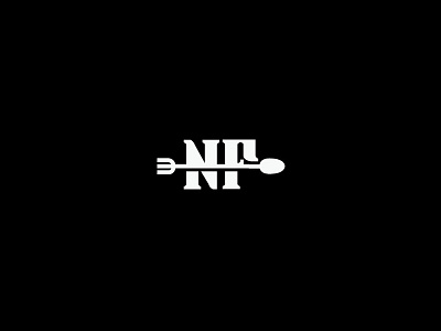 Next Food Logo arrow design drink elegant food fork initials logo modern simple spoon unique idea