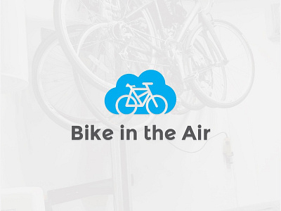 Bike In The Air air bike cloud design elegent logo modern simple