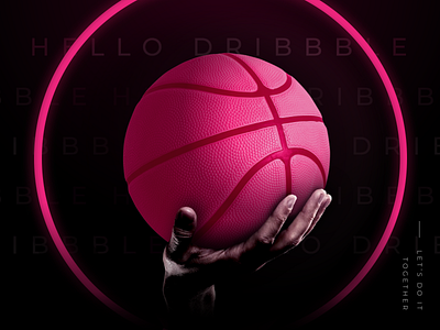 Hello, Dribbble! 1stshot 3d art art ball debut firstshot hello hello dribbble hellodribbble icon illustration invite minimal real ui ux