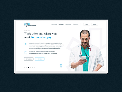 Simple landing page / Project preview design doctor health hospital landing landing page med medical minimal nurse preview project schedule simple ui uidesign uiux ux web work